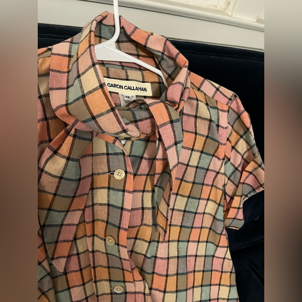 Caron Callahan Wesley shirt plaid XS